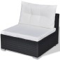 vidaXL 10-tlg. Garten-Lounge-Set mit Auflagen Poly Rattan Schwarz vidaXL 10-tlg. Garten-Lounge-Set mit Auflagen Poly Rattan Schwarz