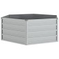 vidaXL Garten-Hochbeet 129x45 cm Verzinkter Stahl Silber vidaXL Garten-Hochbeet 129x45 cm Verzinkter Stahl Silber