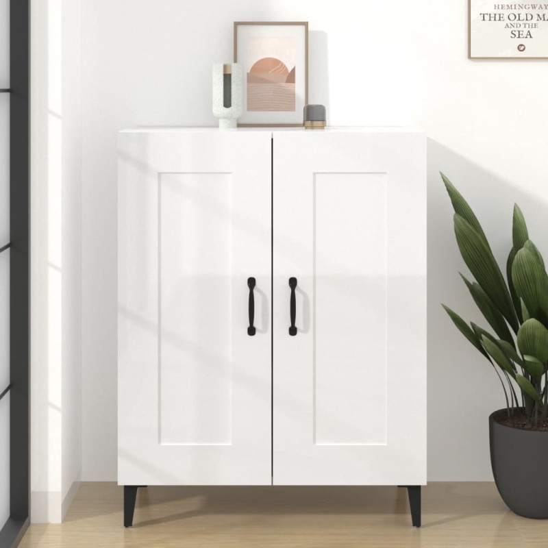 vidaXL Sideboard Hochglanz-Weiß 69,5x34x90 cm Holzwerkstoff vidaXL Sideboard Hochglanz-Weiß 69,5x34x90 cm Holzwerkstoff