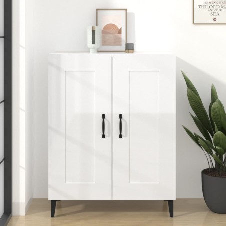 vidaXL Sideboard Hochglanz-Weiß 69,5x34x90 cm Holzwerkstoff