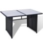 vidaXL 10-tlg. Garten-Lounge-Set mit Auflagen Poly Rattan Schwarz vidaXL 10-tlg. Garten-Lounge-Set mit Auflagen Poly Rattan Schwarz