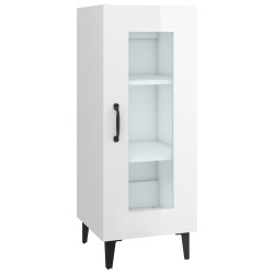 vidaXL Sideboard Hochglanz-Weiß 34,5x34x90 cm Holzwerkstoff