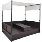 vidaXL Gartenbett mit Baldachin Braun 190×130 cm Poly Rattan vidaXL Gartenbett mit Baldachin Braun 190×130 cm Poly Rattan