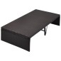 vidaXL Gartenbett mit Baldachin Braun 190×130 cm Poly Rattan vidaXL Gartenbett mit Baldachin Braun 190×130 cm Poly Rattan