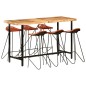 vidaXL 7-tlg. Bar-Set Akazie Massivholz und Echtleder vidaXL 7-tlg. Bar-Set Akazie Massivholz und Echtleder