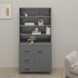 vidaXL Highboard HAMAR Massivholz Kiefer Dunkelgrau vidaXL Highboard HAMAR Massivholz Kiefer Dunkelgrau