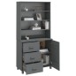 vidaXL Highboard HAMAR Massivholz Kiefer Dunkelgrau vidaXL Highboard HAMAR Massivholz Kiefer Dunkelgrau