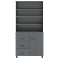 vidaXL Highboard HAMAR Massivholz Kiefer Dunkelgrau vidaXL Highboard HAMAR Massivholz Kiefer Dunkelgrau