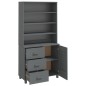 vidaXL Highboard HAMAR Massivholz Kiefer Dunkelgrau vidaXL Highboard HAMAR Massivholz Kiefer Dunkelgrau