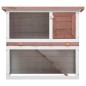 vidaXL Kaninchenstall 1 Tür Braun Holz vidaXL Kaninchenstall 1 Tür Braun Holz
