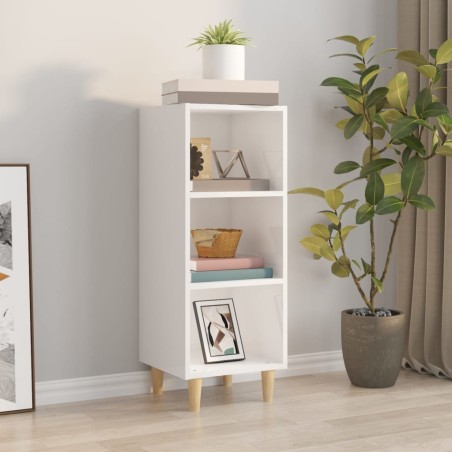 vidaXL Sideboard Hochglanz-Weiß 34,5x32,5x90 cm Holzwerkstoff