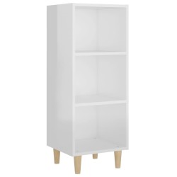 vidaXL Sideboard Hochglanz-Weiß 34,5x32,5x90 cm Holzwerkstoff