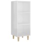 vidaXL Sideboard Hochglanz-Weiß 34,5x32,5x90 cm Holzwerkstoff
