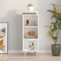 vidaXL Sideboard Hochglanz-Weiß 34,5x32,5x90 cm Holzwerkstoff