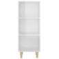 vidaXL Sideboard Hochglanz-Weiß 34,5x32,5x90 cm Holzwerkstoff