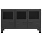 vidaXL Industrial Sideboard Schwarz 105x35x62 cm Metall und Glas vidaXL Industrial Sideboard Schwarz 105x35x62 cm Metall und Glas