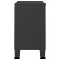 vidaXL Industrial Sideboard Schwarz 105x35x62 cm Metall und Glas vidaXL Industrial Sideboard Schwarz 105x35x62 cm Metall und Glas