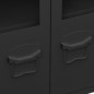 vidaXL Industrial Sideboard Schwarz 105x35x62 cm Metall und Glas vidaXL Industrial Sideboard Schwarz 105x35x62 cm Metall und Glas
