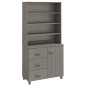 vidaXL Highboard HAMAR Massivholz Kiefer Hellgrau vidaXL Highboard HAMAR Massivholz Kiefer Hellgrau