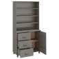 vidaXL Highboard HAMAR Massivholz Kiefer Hellgrau vidaXL Highboard HAMAR Massivholz Kiefer Hellgrau