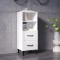 vidaXL Sideboard Hochglanz-Weiß 34,5x34x90 cm Holzwerkstoff vidaXL Sideboard Hochglanz-Weiß 34,5x34x90 cm Holzwerkstoff