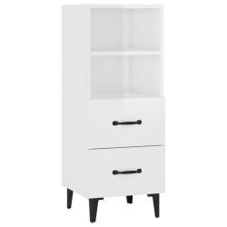 vidaXL Sideboard Hochglanz-Weiß 34,5x34x90 cm Holzwerkstoff