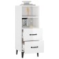 vidaXL Sideboard Hochglanz-Weiß 34,5x34x90 cm Holzwerkstoff vidaXL Sideboard Hochglanz-Weiß 34,5x34x90 cm Holzwerkstoff