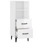 vidaXL Sideboard Hochglanz-Weiß 34,5x34x90 cm Holzwerkstoff vidaXL Sideboard Hochglanz-Weiß 34,5x34x90 cm Holzwerkstoff