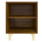 vidaXL Nachttisch mit Massivholz-Beinen Braun Eichen-Optik 40x30x50 cm vidaXL Nachttisch mit Massivholz-Beinen Braun Eichen-Optik 40x30x50 cm