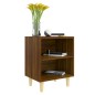 vidaXL Nachttisch mit Massivholz-Beinen Braun Eichen-Optik 40x30x50 cm vidaXL Nachttisch mit Massivholz-Beinen Braun Eichen-Optik 40x30x50 cm