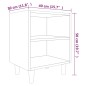 vidaXL Nachttisch mit Massivholz-Beinen Braun Eichen-Optik 40x30x50 cm vidaXL Nachttisch mit Massivholz-Beinen Braun Eichen-Optik 40x30x50 cm