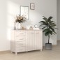 vidaXL Sideboard HAMAR Weiß 113x40x80 cm Massivholz Kiefer vidaXL Sideboard HAMAR Weiß 113x40x80 cm Massivholz Kiefer