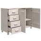 vidaXL Sideboard HAMAR Weiß 113x40x80 cm Massivholz Kiefer vidaXL Sideboard HAMAR Weiß 113x40x80 cm Massivholz Kiefer