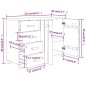 vidaXL Sideboard HAMAR Weiß 113x40x80 cm Massivholz Kiefer vidaXL Sideboard HAMAR Weiß 113x40x80 cm Massivholz Kiefer