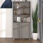 vidaXL Highboard HAMAR Massivholz Kiefer Hellgrau vidaXL Highboard HAMAR Massivholz Kiefer Hellgrau