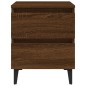 vidaXL Nachttisch mit Metallbeinen Braun Eichen-Optik 40x35x50 cm vidaXL Nachttisch mit Metallbeinen Braun Eichen-Optik 40x35x50 cm
