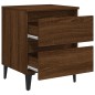 vidaXL Nachttisch mit Metallbeinen Braun Eichen-Optik 40x35x50 cm vidaXL Nachttisch mit Metallbeinen Braun Eichen-Optik 40x35x50 cm