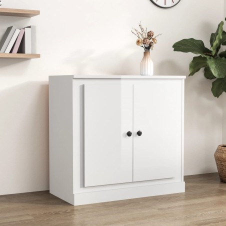 vidaXL Sideboard Hochglanz-Weiß 70x35,5x67,5 cm Holzwerkstoff