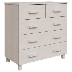vidaXL Sideboard HAMAR Weiß 79x40x80 cm Massivholz Kiefer