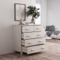 vidaXL Sideboard HAMAR Weiß 79x40x80 cm Massivholz Kiefer vidaXL Sideboard HAMAR Weiß 79x40x80 cm Massivholz Kiefer