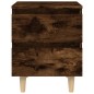vidaXL Nachttische 2 Stk. Massivholz-Beinen Räuchereiche 40x35x50 cm vidaXL Nachttische 2 Stk. Massivholz-Beinen Räuchereiche 40x35x50 cm
