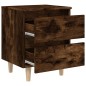vidaXL Nachttische 2 Stk. Massivholz-Beinen Räuchereiche 40x35x50 cm vidaXL Nachttische 2 Stk. Massivholz-Beinen Räuchereiche 40x35x50 cm