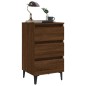 vidaXL Nachttisch mit Metallbeinen Braun Eichen-Optik 40x35x69 cm vidaXL Nachttisch mit Metallbeinen Braun Eichen-Optik 40x35x69 cm
