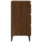 vidaXL Nachttisch mit Metallbeinen Braun Eichen-Optik 40x35x69 cm vidaXL Nachttisch mit Metallbeinen Braun Eichen-Optik 40x35x69 cm