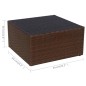 Gartensessel mit Fußhocker Poly Rattan Braun Gartensessel mit Fußhocker Poly Rattan Braun