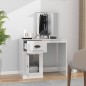 vidaXL Schminktisch mit Spiegel Hochglanz-Weiß 90x50x132,5 cm vidaXL Schminktisch mit Spiegel Hochglanz-Weiß 90x50x132,5 cm