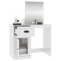 vidaXL Schminktisch mit Spiegel Hochglanz-Weiß 90x50x132,5 cm vidaXL Schminktisch mit Spiegel Hochglanz-Weiß 90x50x132,5 cm