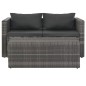 vidaXL 6-tlg. Garten-Lounge-Set mit Polstern Poly Rattan Grau vidaXL 6-tlg. Garten-Lounge-Set mit Polstern Poly Rattan Grau