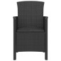 vidaXL Gartenstühle 2 Stk. mit Kissen PP Rattan Graphitgrau vidaXL Gartenstühle 2 Stk. mit Kissen PP Rattan Graphitgrau