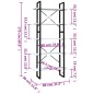 vidaXL Bücherregal 5 Fächer Weiß 80x30x175 cm Holzwerkstoff vidaXL Bücherregal 5 Fächer Weiß 80x30x175 cm Holzwerkstoff